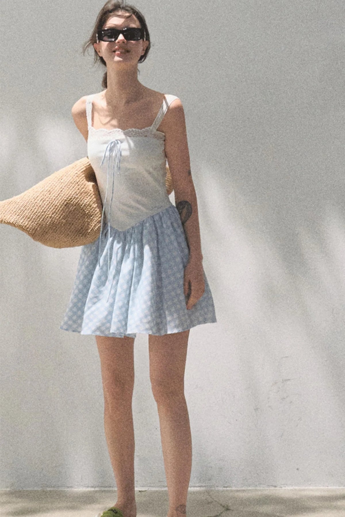 Slim Halter Tencel Hemp Dress