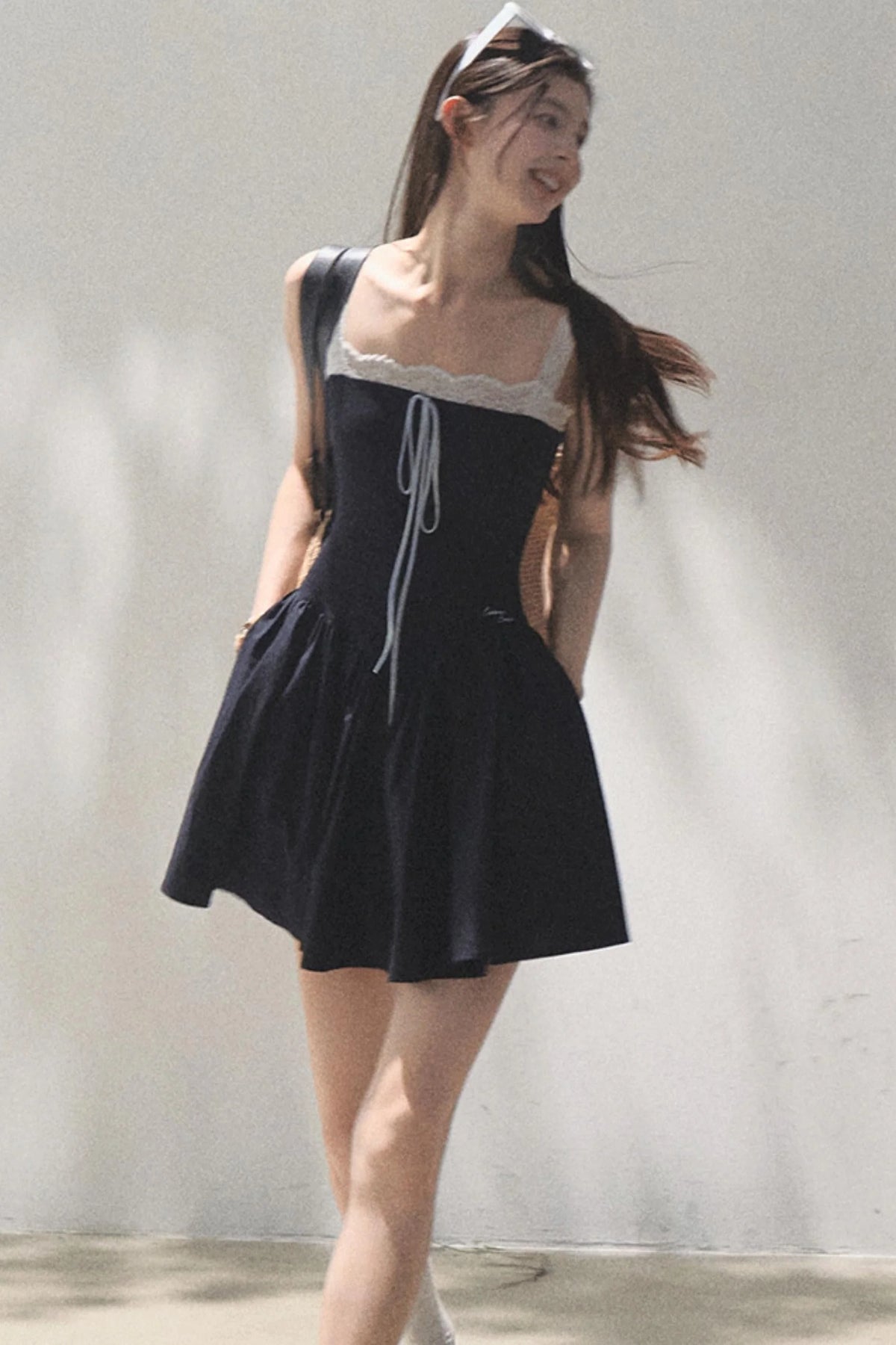 Slim Halter Tencel Hemp Dress