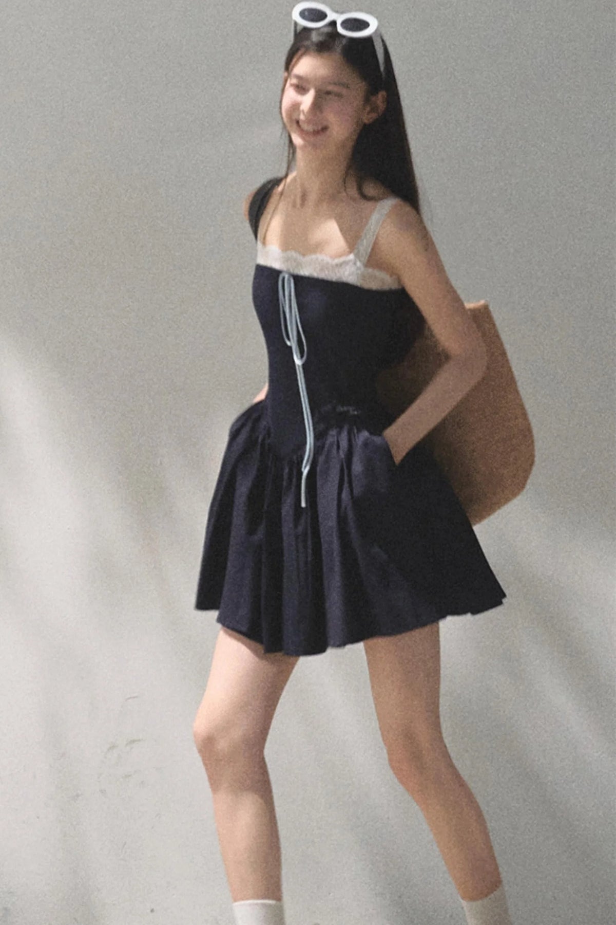 Slim Halter Tencel Hemp Dress