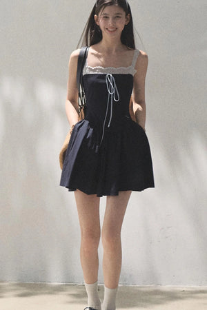 Slim Halter Tencel Hemp Dress