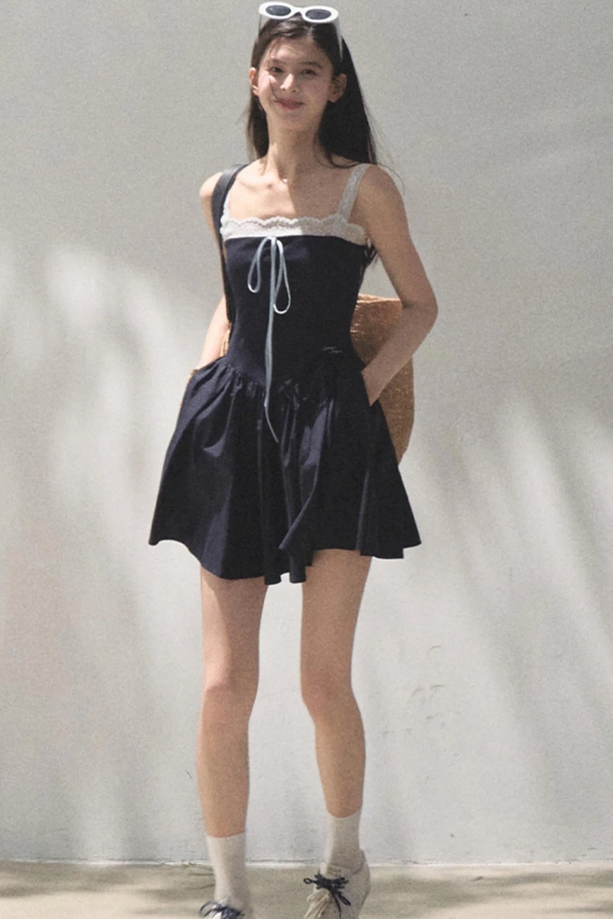 Slim Halter Tencel Hemp Dress