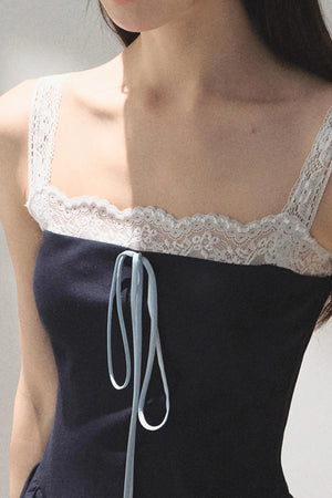 Slim Halter Tencel Hemp Dress