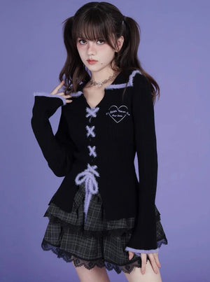 Slim Knit Cardigan Tops
