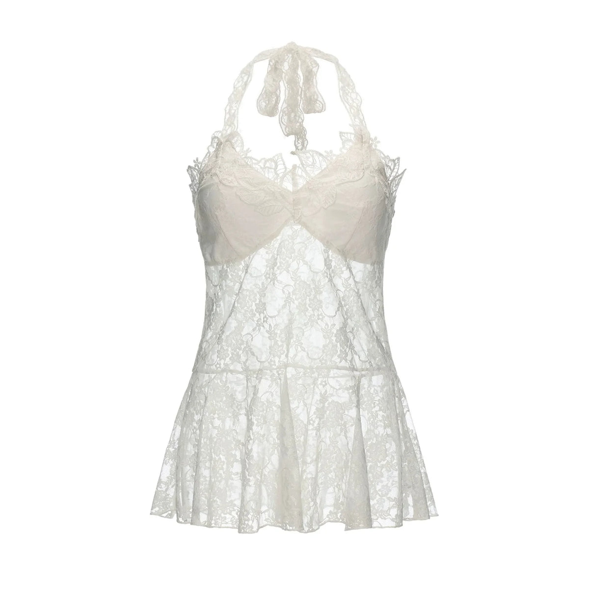 Slim Lace Bow-Tie Top Set-Up