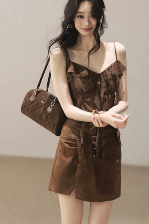 Slim Lace Tassel Vest
