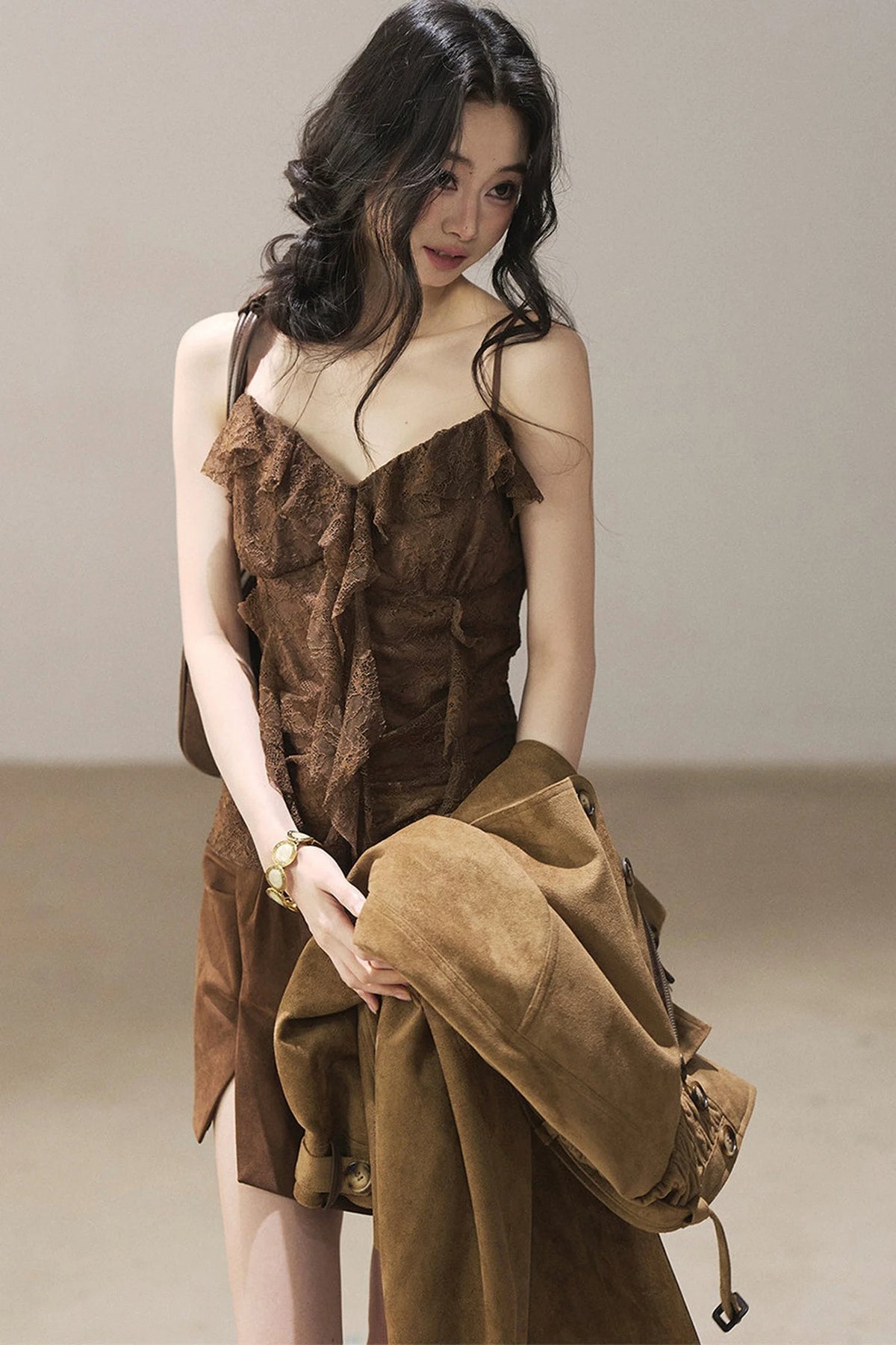 Slim Lace Tassel Vest