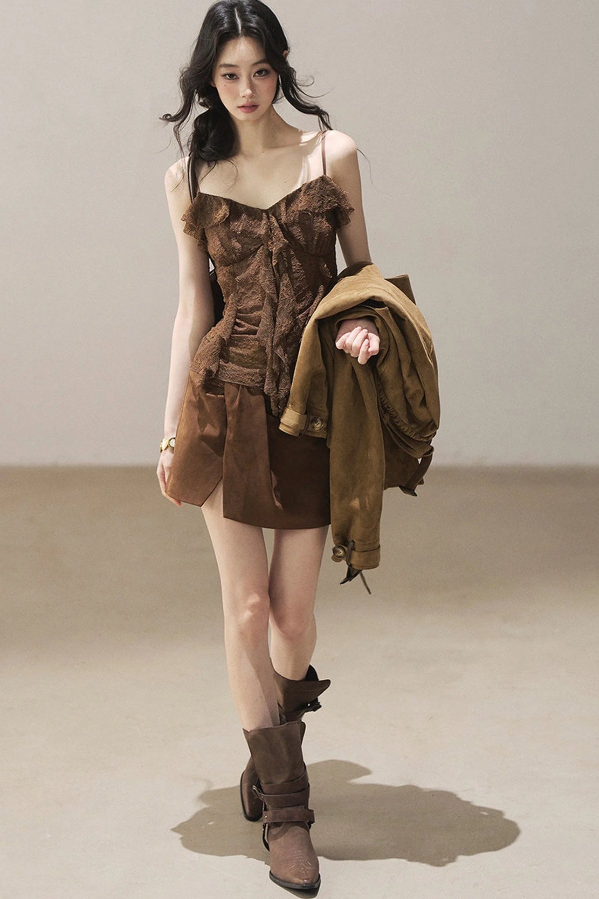 Slim Lace Tassel Vest