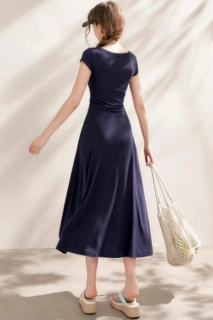 Slim Lace V-Neck A-Line Dress