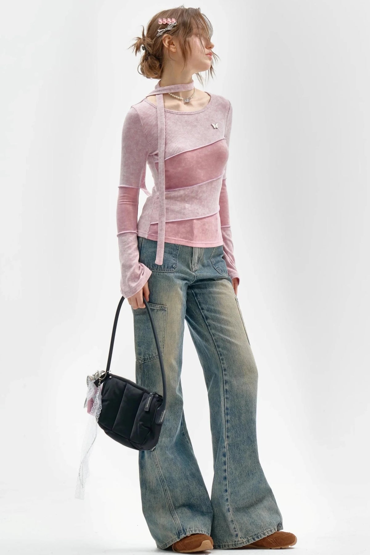 Slim Long Sleeve Knitted T-Shirt