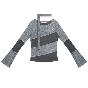 Slim Long Sleeve Knitted T-Shirt