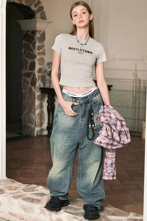 Slim Shoulder Short Sleeve T Shirt