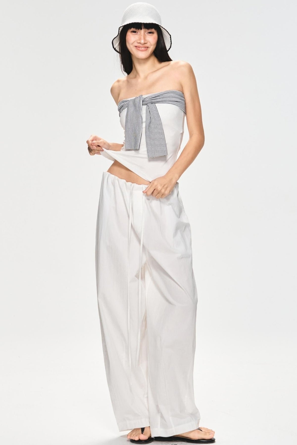 Slim Tie-Front Top