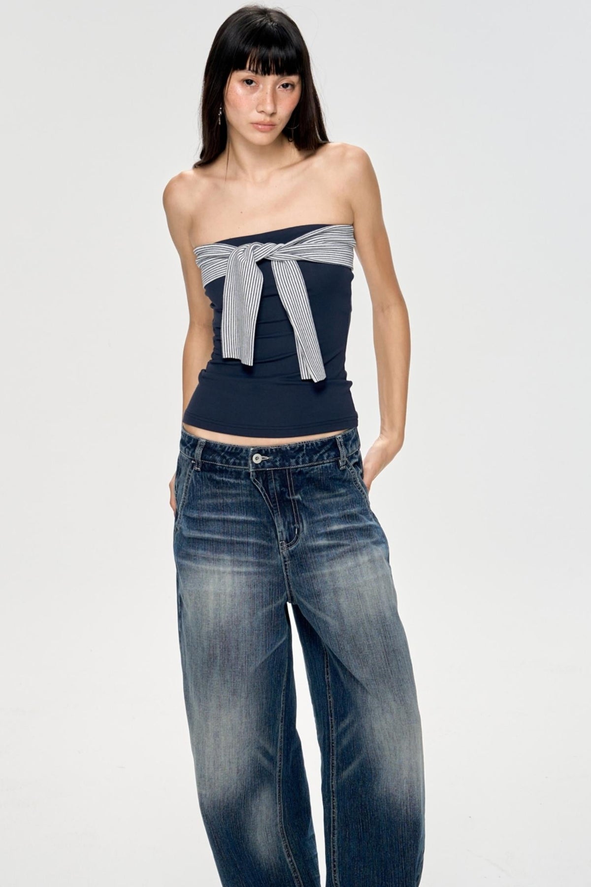 Slim Tie-Front Top