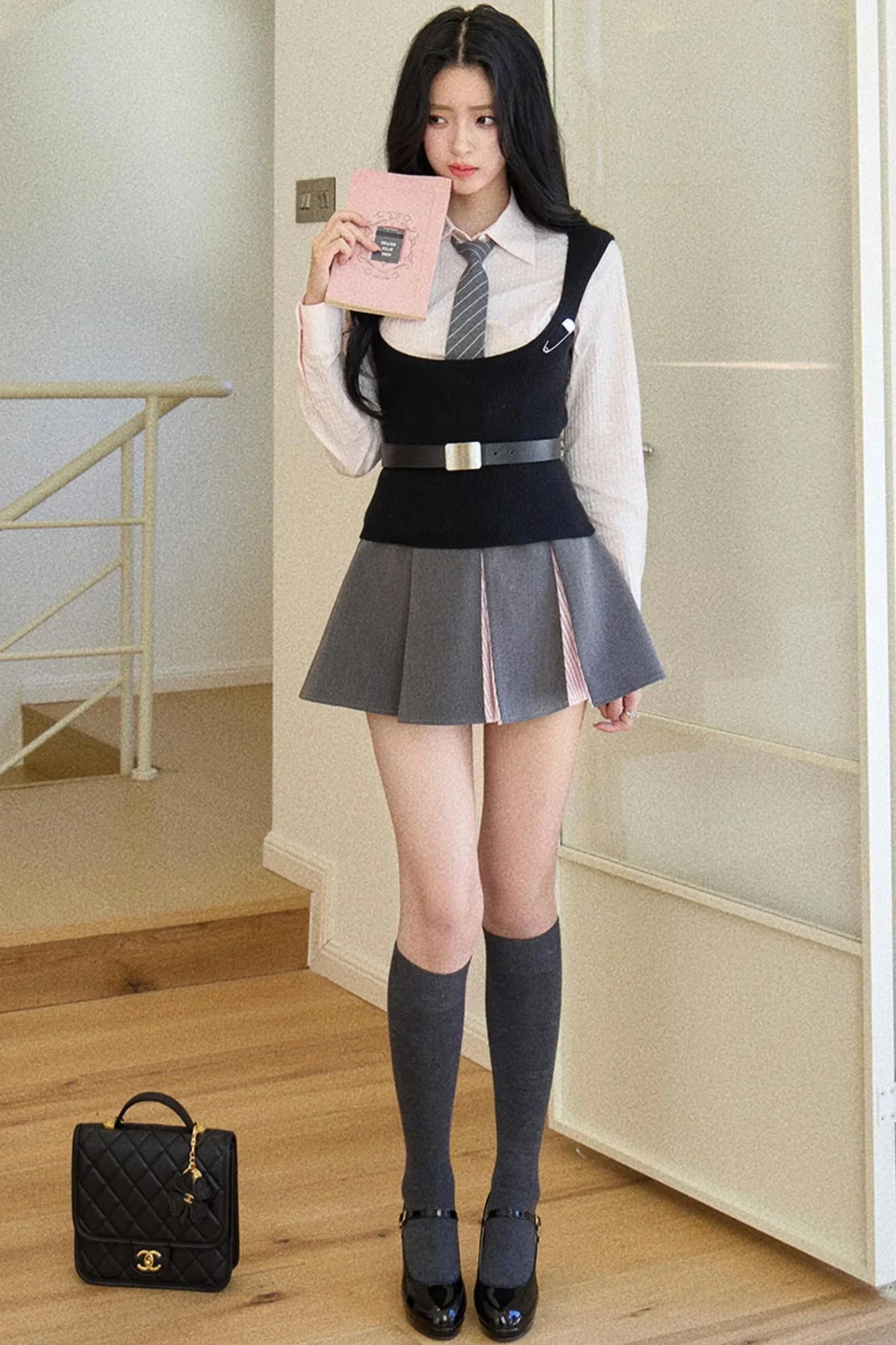 Slim Tie Silhouette Vest Set-Up