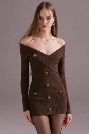 Slim Waist Knit Dress