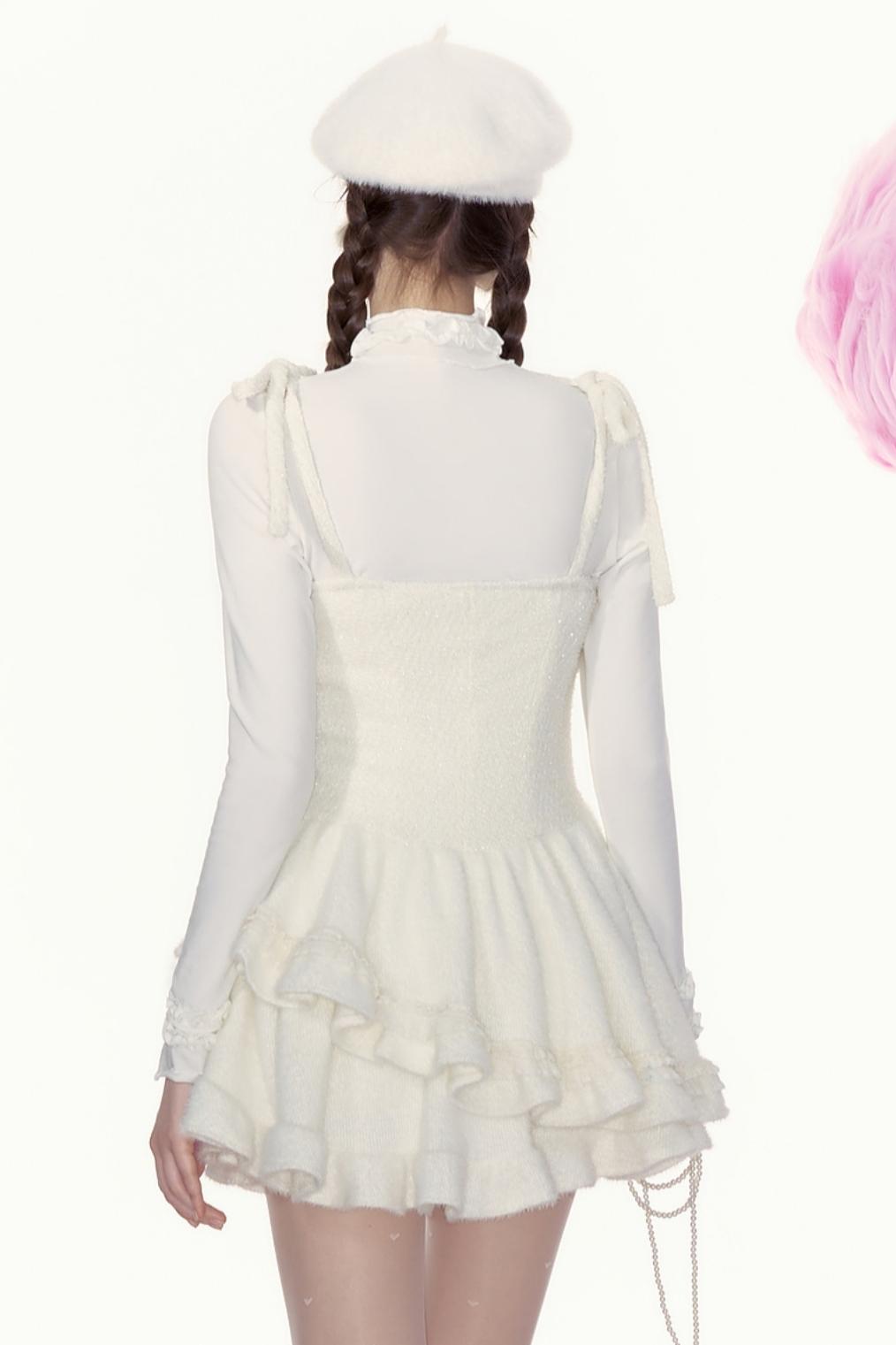 Slim Waist Lace-Up Slip Dress