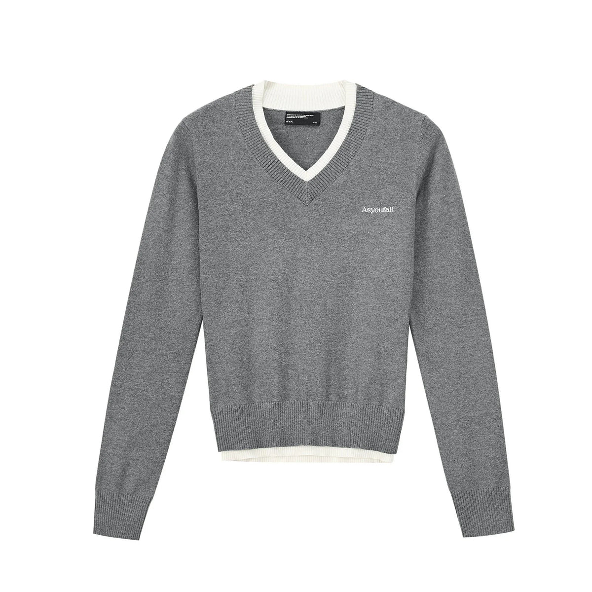Slim Waist Long-Sleeved Knit Sweater