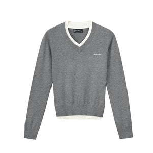 Slim Waist Long-Sleeved Knit Sweater