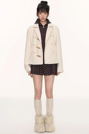 Slim Waist Woolen Coat Set-Up