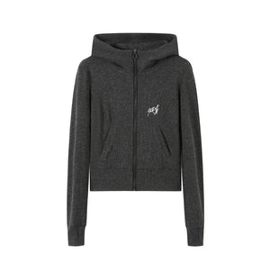 Slimming Knitted Hooded Cardigan Set-Up