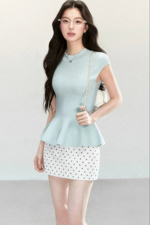 Slimming Knitted Short Sleeve Top