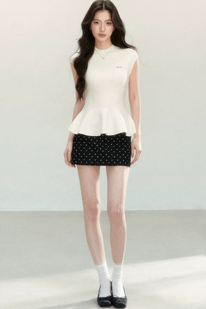 Slimming Knitted Short Sleeve Top