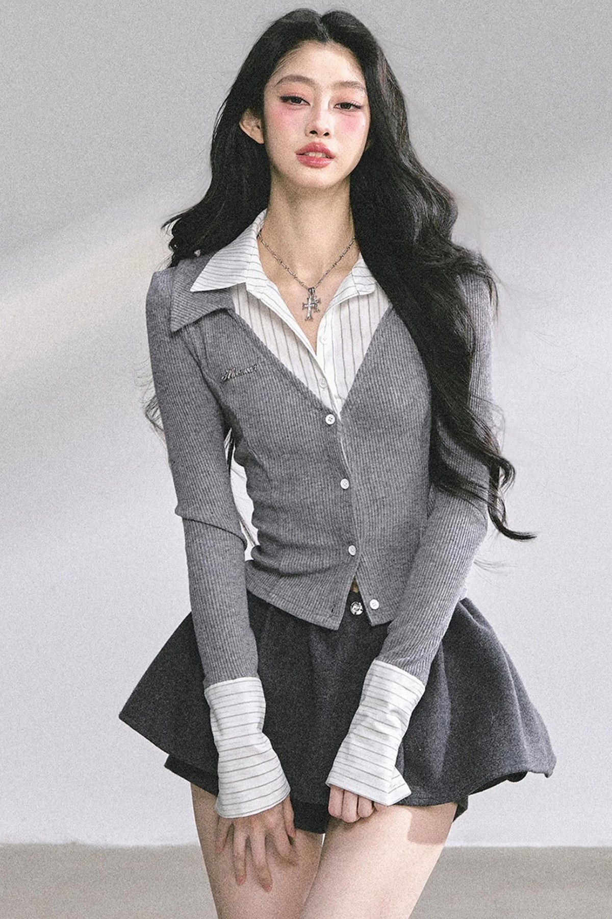Slimming Long-Sleeved Knitted Top