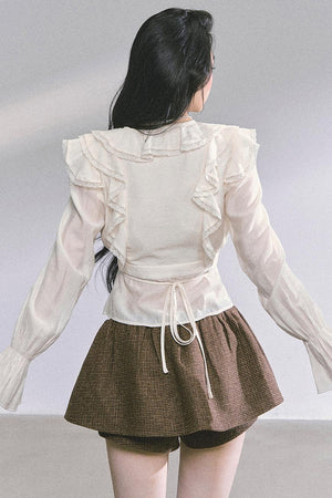 Slimming V-Neck Lace Top