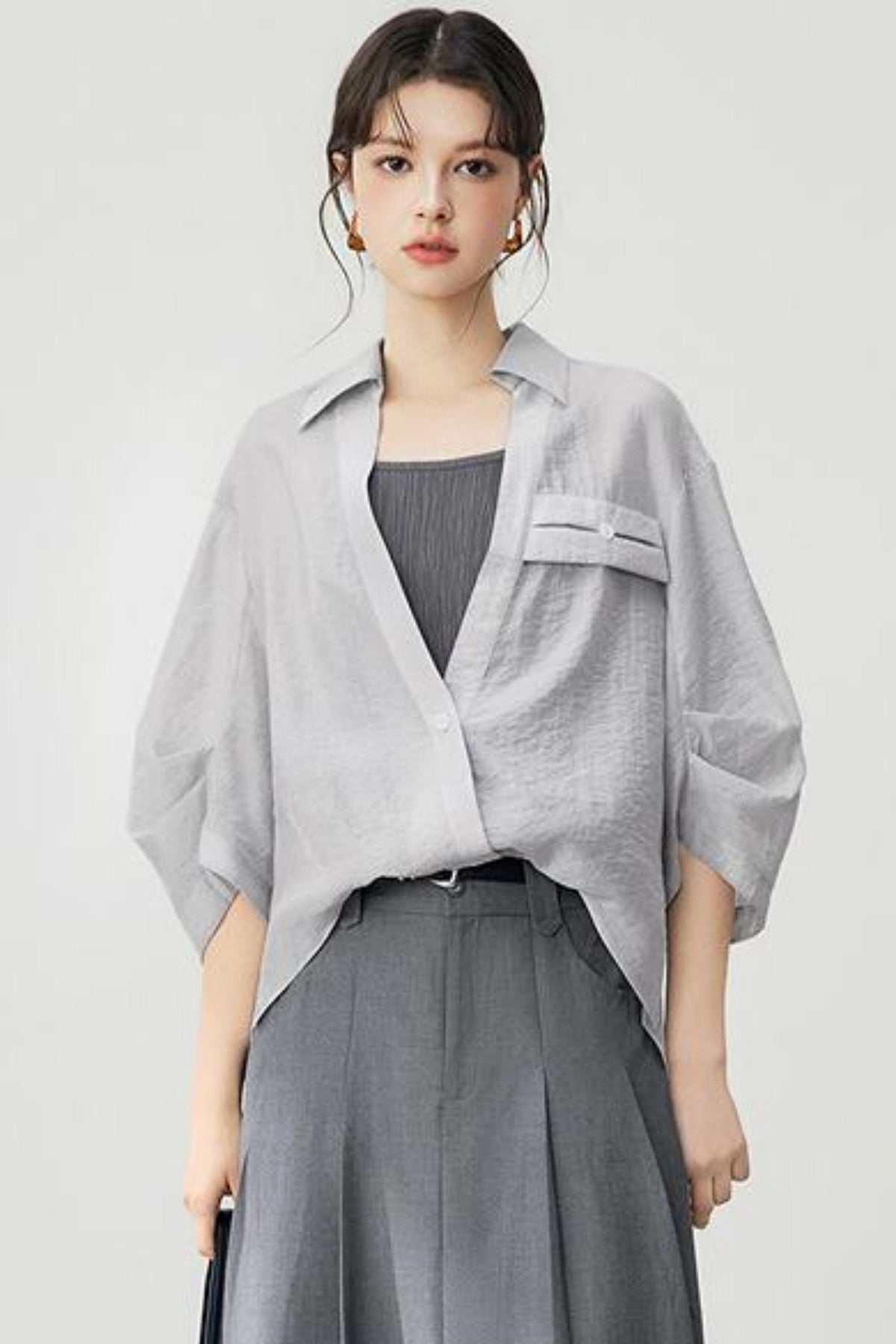 Slouchy Style Loose Summer Blouse