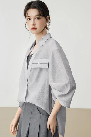 Slouchy Style Loose Summer Blouse