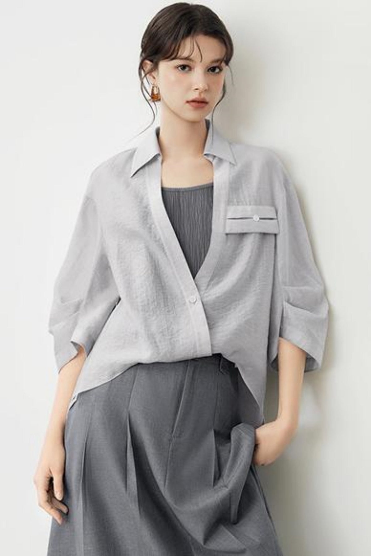 Slouchy Style Loose Summer Blouse