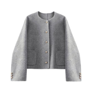 Small Fragrance Woolen Reversible Jacket