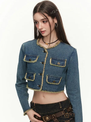 Small Fragrant Fur Short Cowboy Coat