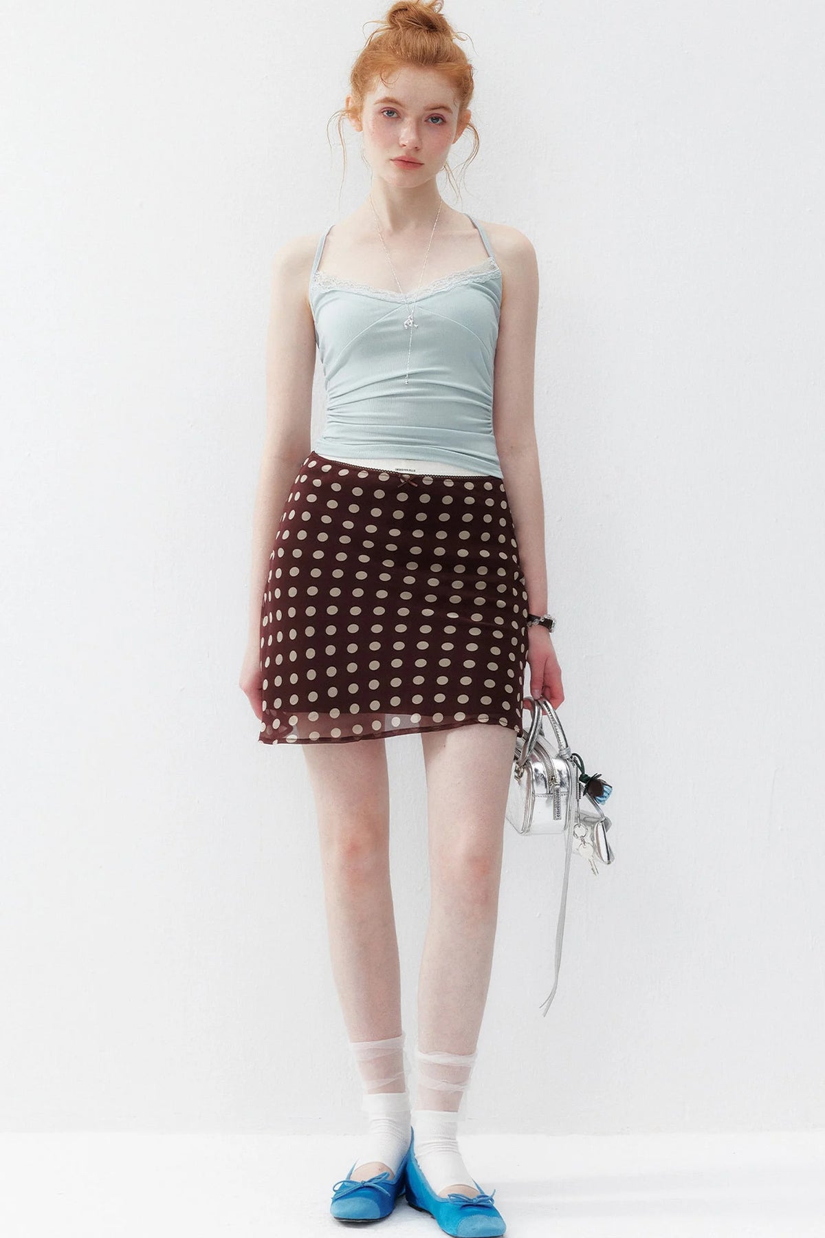 Small Wave Chiffon A-Line Skirt
