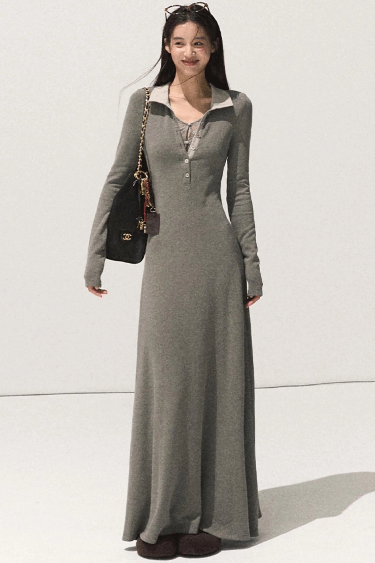 Smoke Cinched Waist Dress