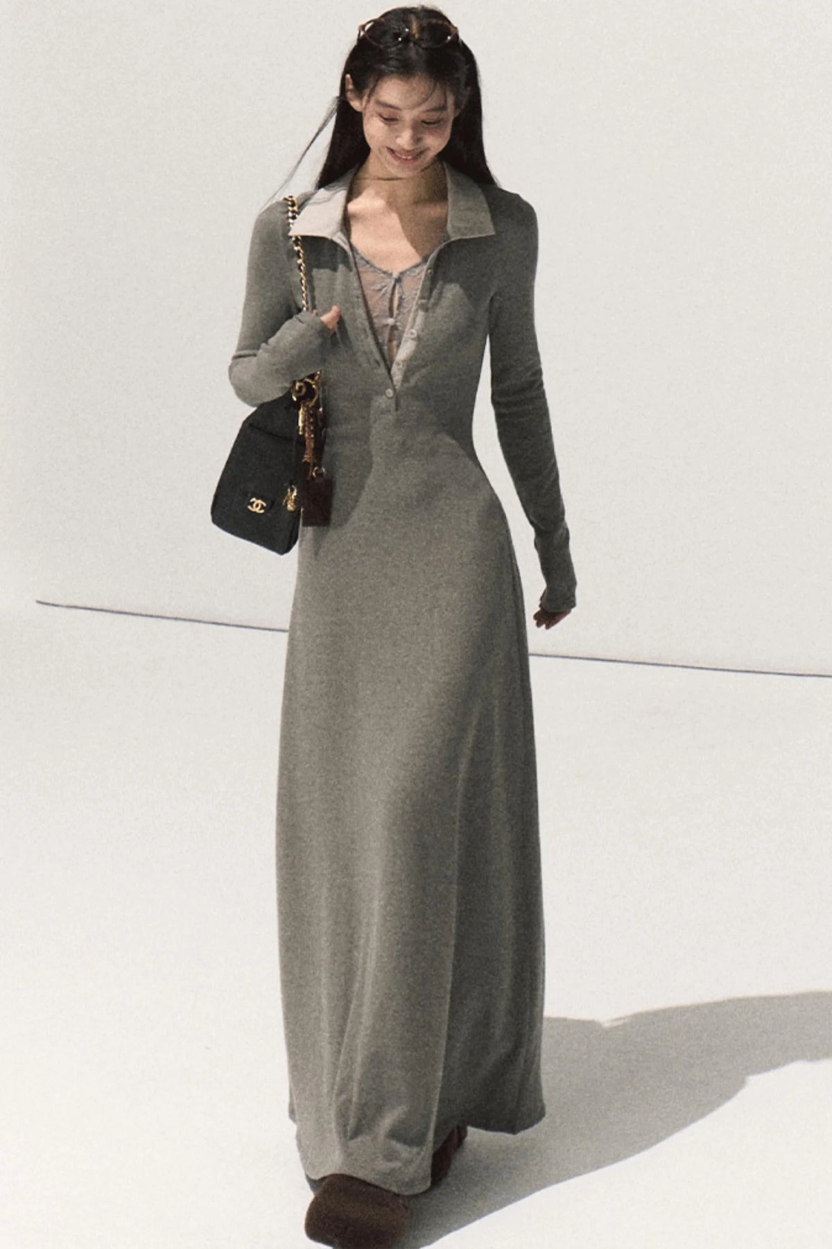 Smoke Cinched Waist Dress
