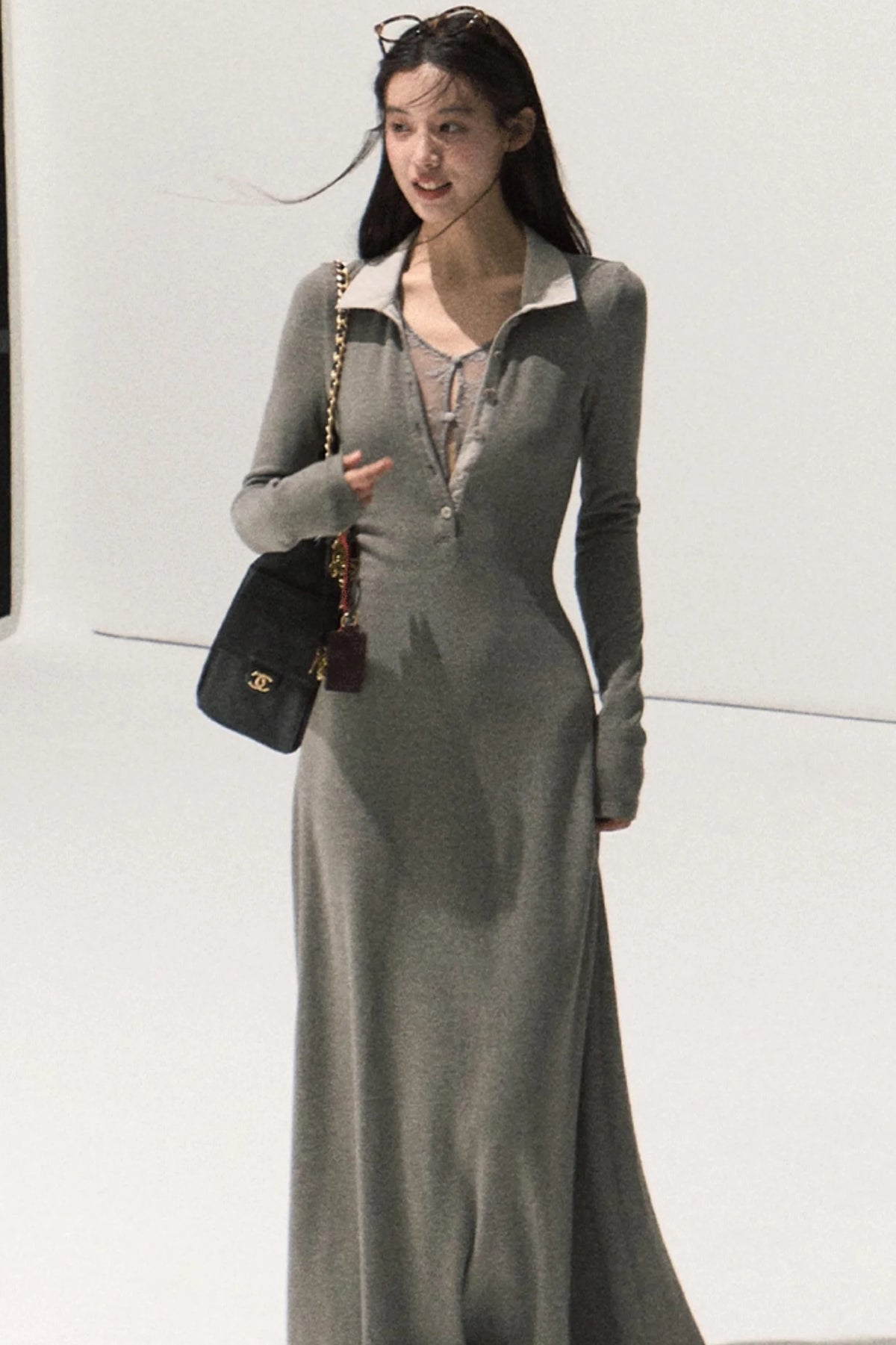 Smoke Cinched Waist Dress