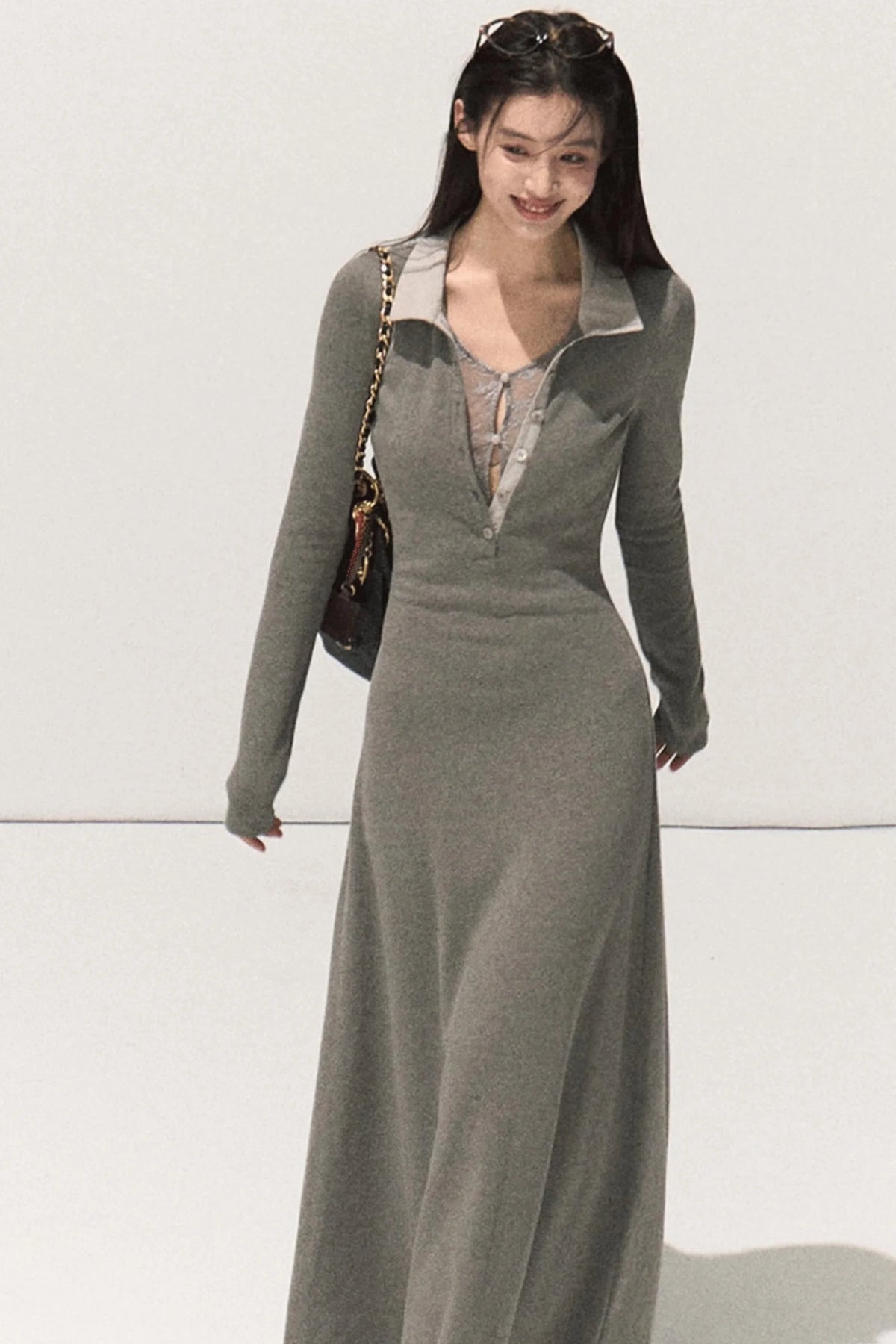 Smoke Cinched Waist Dress