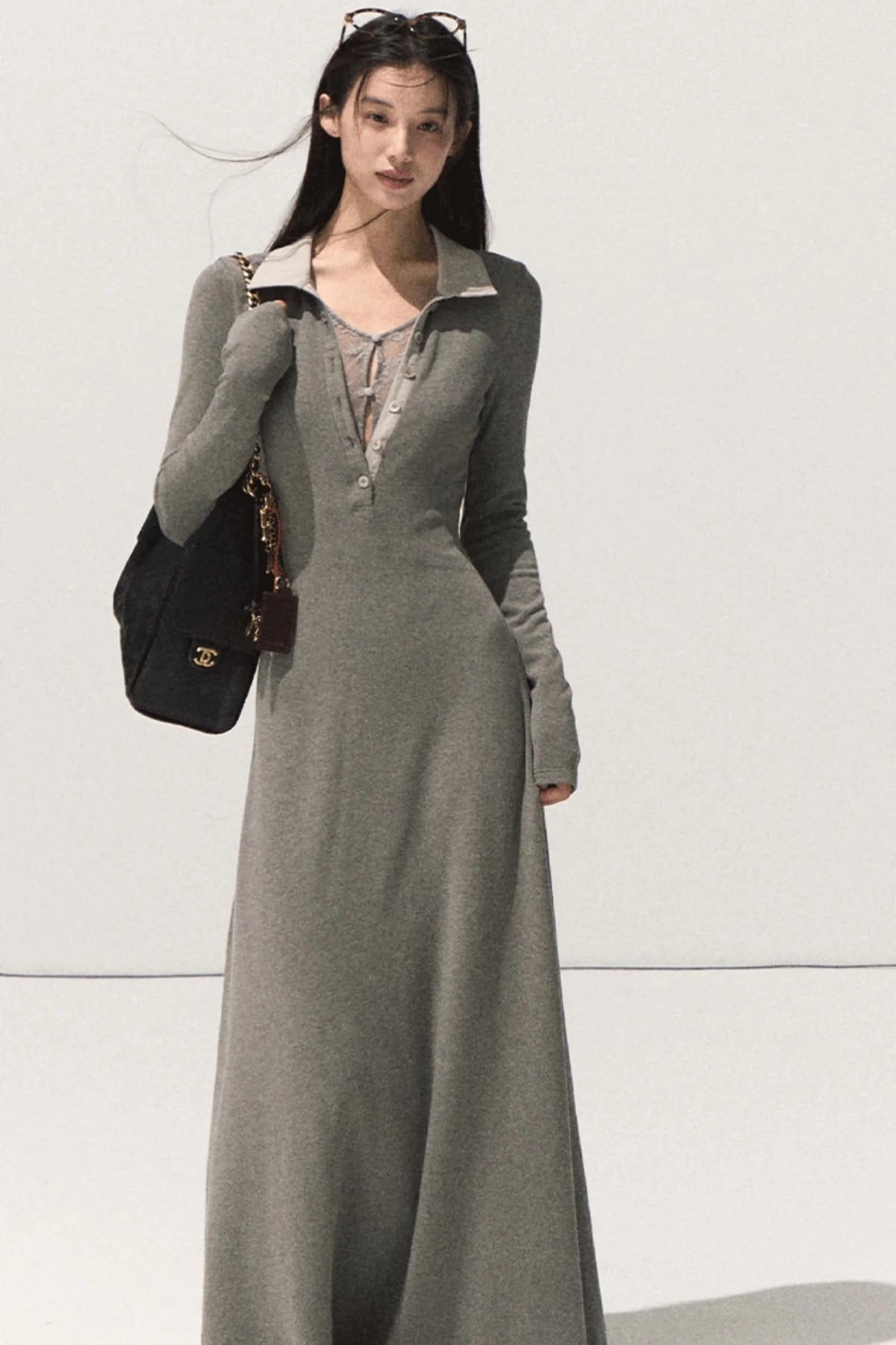 Smoke Cinched Waist Dress