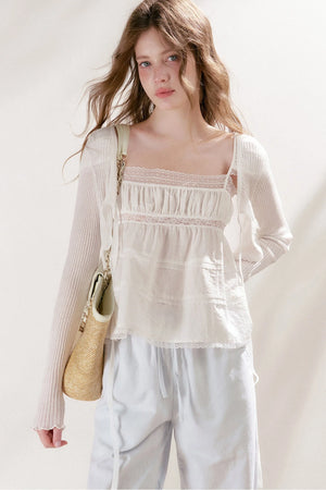 Smooth Acetate Lace Blouse