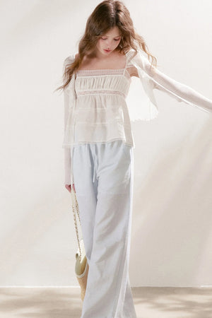 Smooth Acetate Lace Blouse