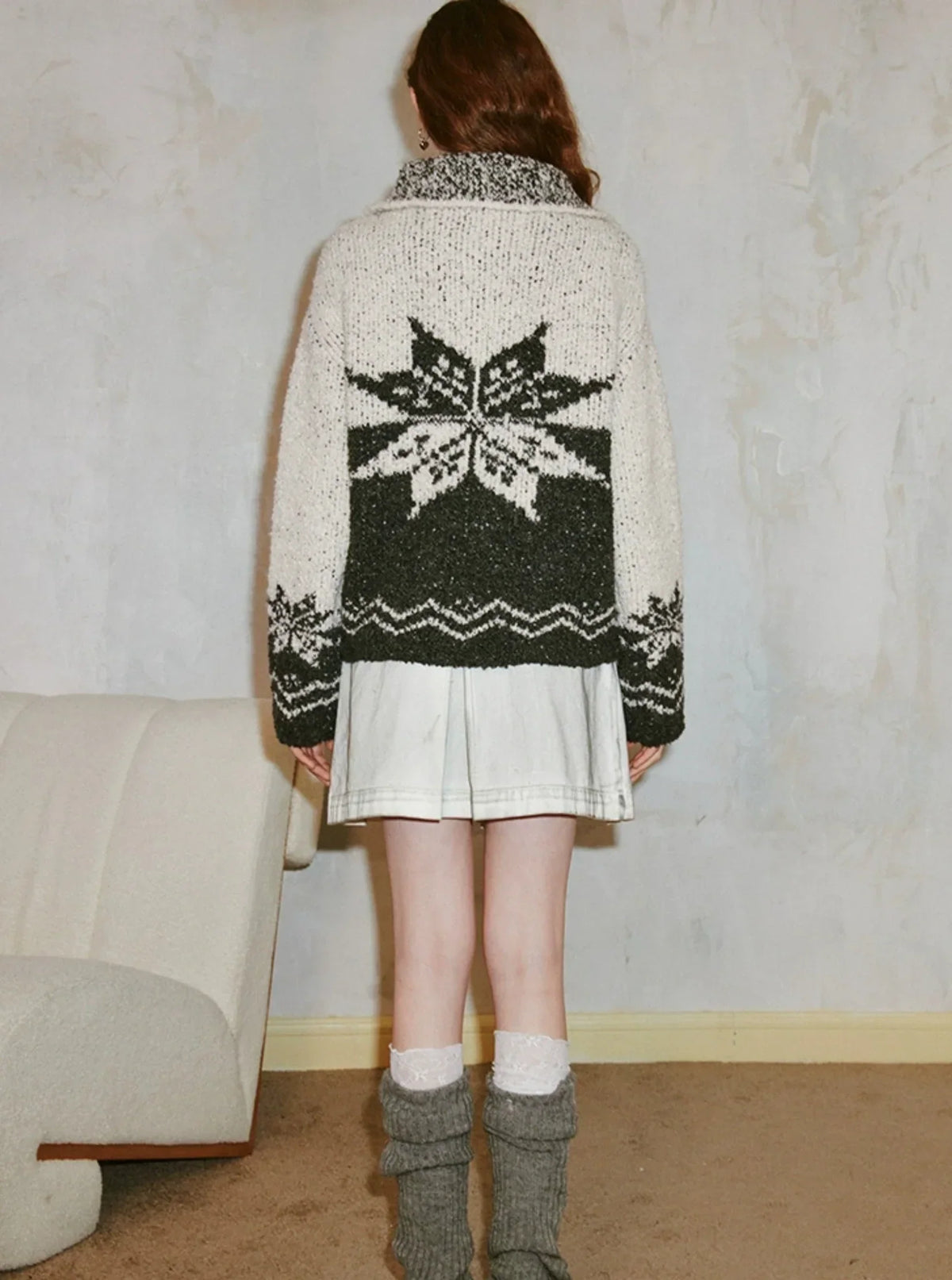 Snow Bell Vintage Wool Knit Top
