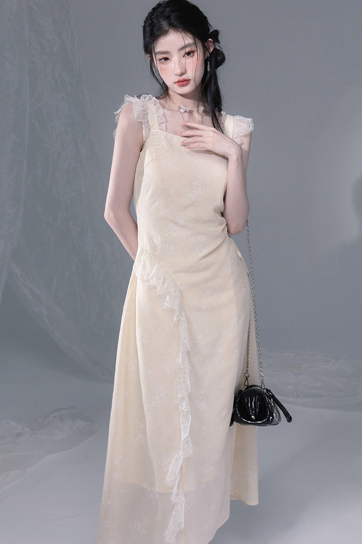 Snow Bud Lace Camisole Dress