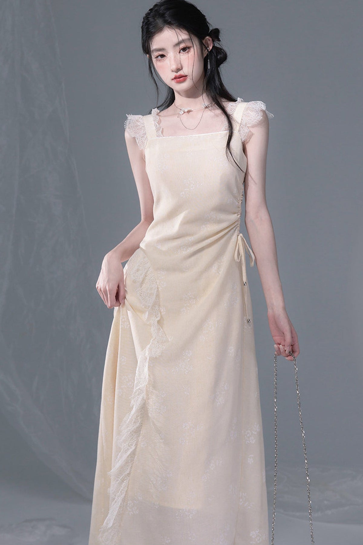 Snow Bud Lace Camisole Dress