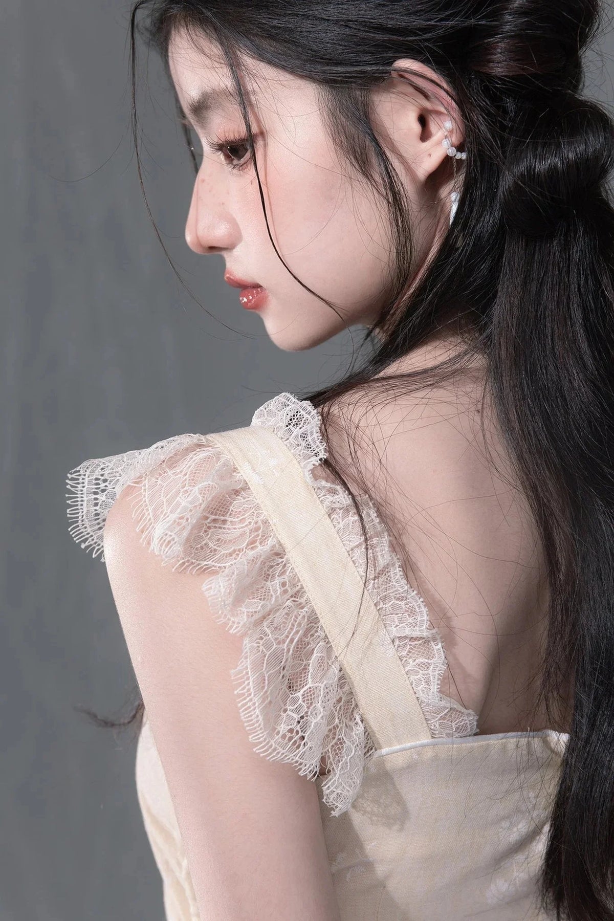 Snow Bud Lace Camisole Dress