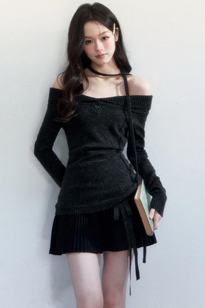 Snow Creek Off-Shoulder Sweater