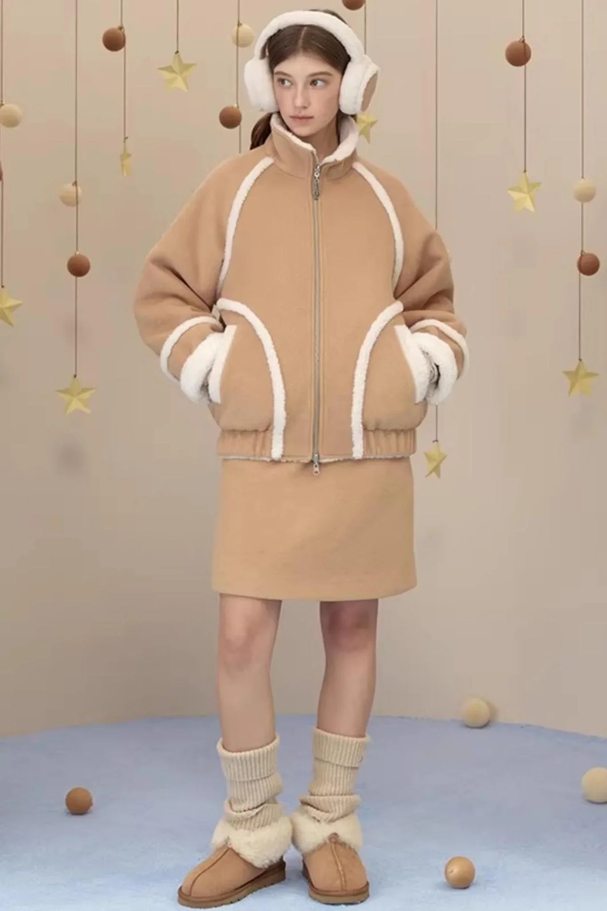 Snow Season Wool A-Line Skirt