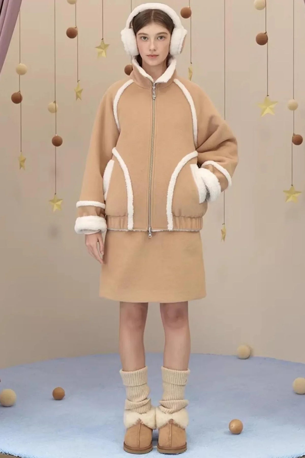 Snow Season Wool A-Line Skirt
