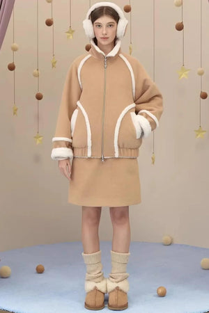 Snow Season Wool A-Line Skirt