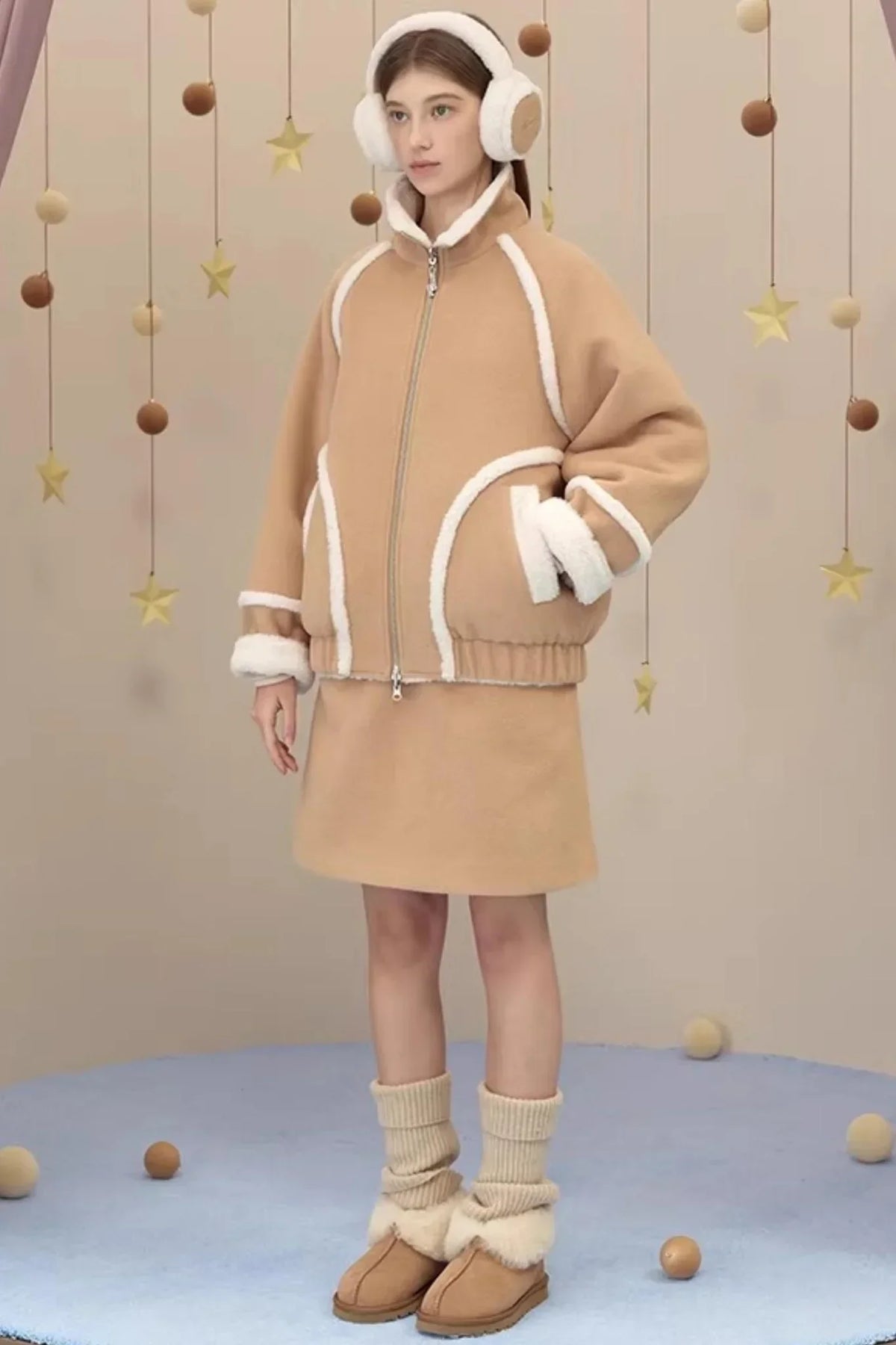 Snow Season Wool A-Line Skirt
